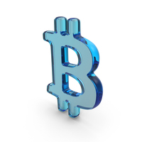 Bitcoin Glass Symbol PNG & PSD Images