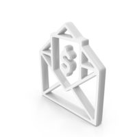 Invoice Mail White Symbol PNG & PSD Images