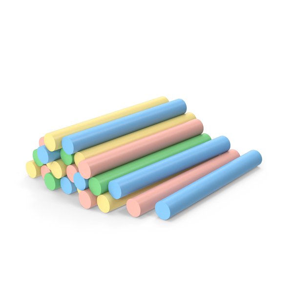 Colored Chalk Sticks PNG & PSD Images