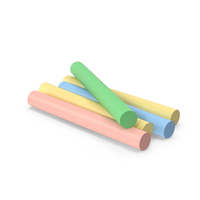 Colored Chalk Sticks PNG & PSD Images