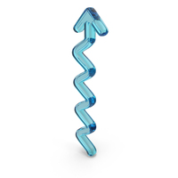 Arrow Going Up Glass Symbol PNG & PSD Images