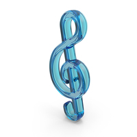 Treble Clef Glass Symbol PNG & PSD Images