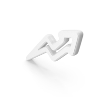 Arrow Going Up White Symbol PNG & PSD Images