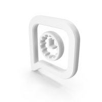 Late Work Chat White Symbol PNG & PSD Images