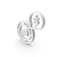 Market Penetration White Symbol PNG & PSD Images