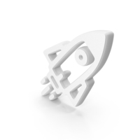 Rocket White Symbol PNG & PSD Images