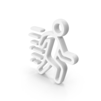 Running Man White Symbol PNG & PSD Images