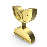 Golden Sprout Symbol PNG & PSD Images