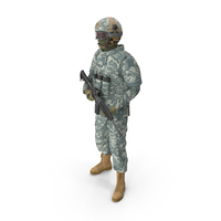 Soldier In Grey Tactical Gear With Goggles Standing PNG & PSD Images