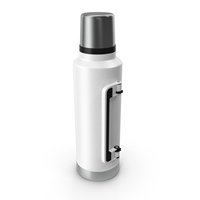 Stainless Steel Thermos With Folded Handle PNG & PSD Images