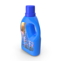 Liquid Laundry Detergent Blue Bottle PNG & PSD Images