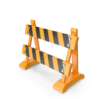 Cartoon Barricade Under Construction PNG & PSD Images