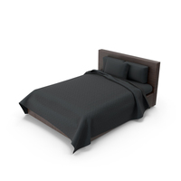 Queen Dark Bed PNG & PSD Images