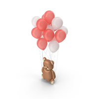 Teddy Bear With Balloons PNG & PSD Images