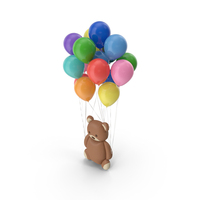 Teddy Bear With Balloons PNG & PSD Images