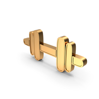 Dumbbell Weight Golden Icon PNG & PSD Images