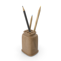 Wooden Pencil Stand PNG & PSD Images
