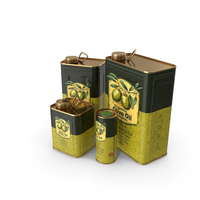 Olive Oil Can Collection PNG & PSD Images