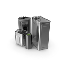 Oil Can Collection Silver PNG & PSD Images