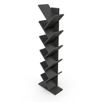Black Slanted Bookcase PNG & PSD Images