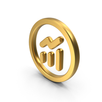 Bar Chart Gold Symbol PNG & PSD Images