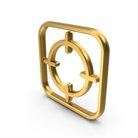 Camera Target Gold Symbol PNG & PSD Images