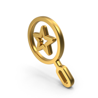 Favorites Search Gold Symbol PNG & PSD Images