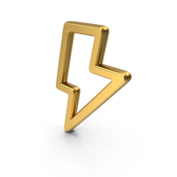 Flash Gold Symbol PNG & PSD Images