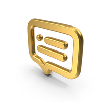 Message Text Gold Symbol PNG & PSD Images