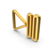 Play Pause Gold Symbol PNG & PSD Images