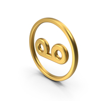 Record Circle Gold Symbol PNG & PSD Images