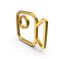 Video Camera Gold Symbol PNG & PSD Images