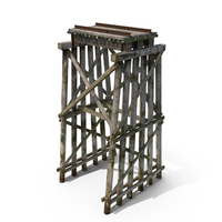 Wooden Trestle Bridge Structure PNG & PSD Images