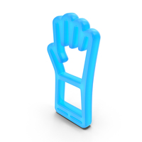 Hand Glove Glowing Symbol PNG & PSD Images