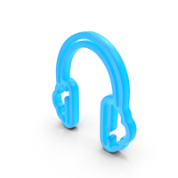 Headphones Glowing Symbol PNG & PSD Images