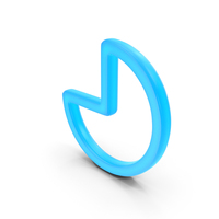 Pie Chart Glowing Symbol PNG & PSD Images