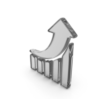 Increasing Graph Glass Symbol PNG & PSD Images