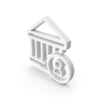 Bank Account White Symbol PNG & PSD Images