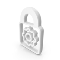 Lock Configuration White Symbol PNG & PSD Images