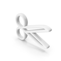 Scissors White Symbol PNG & PSD Images