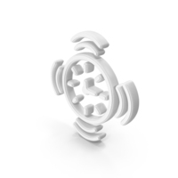 Time Alarm White Symbol PNG & PSD Images