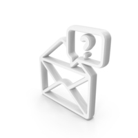Unknown Email White Symbol PNG & PSD Images