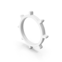 Gear White Symbol PNG & PSD Images