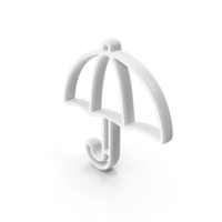 Umbrella White Symbol PNG & PSD Images