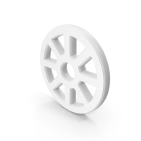 Wheel White Symbol PNG & PSD Images