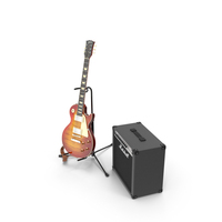 Electric Guitar Gibson Les Paul And Amplifier Marshall PNG & PSD Images