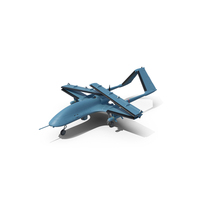 Armed Combat Drone Blue With Wings Folded PNG & PSD Images