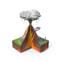Cross Section of Volcano PNG & PSD Images