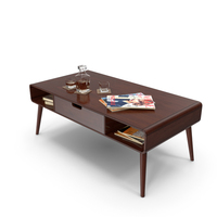Belham Living Carter Mid Century Modern Coffee Table PNG & PSD Images