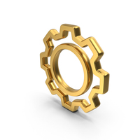 Gear Gold Symbol PNG & PSD Images